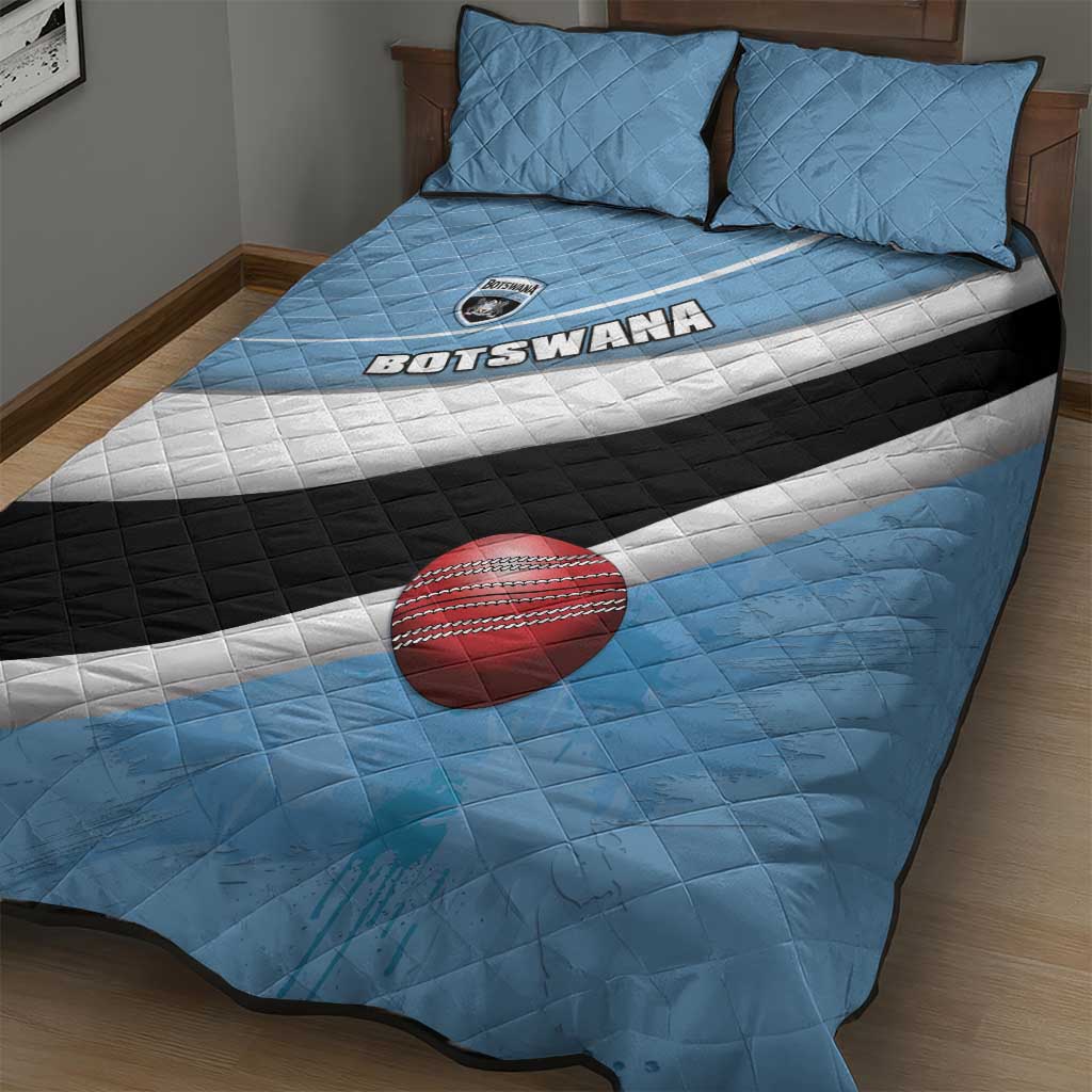 Botswana Cricket Quilt Bed Set Go Champions Baggy Blues LT15