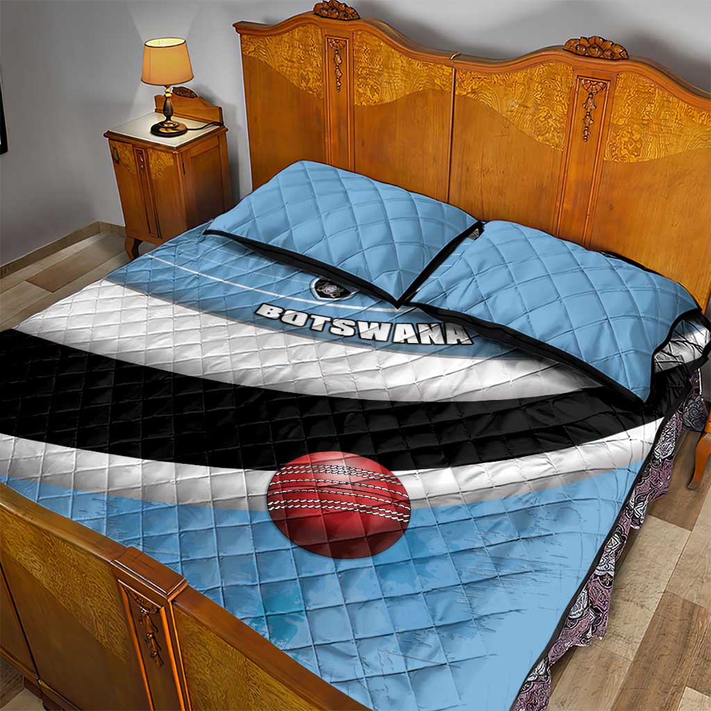 Botswana Cricket Quilt Bed Set Go Champions Baggy Blues LT15