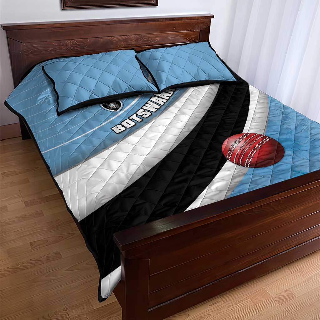 Botswana Cricket Quilt Bed Set Go Champions Baggy Blues LT15