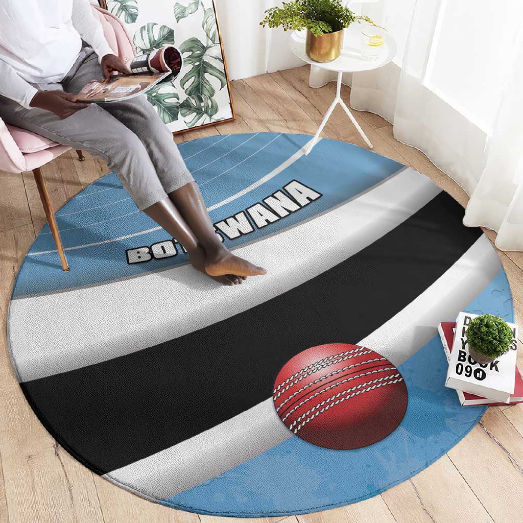 Botswana Cricket Round Carpet Go Champions Baggy Blues LT15