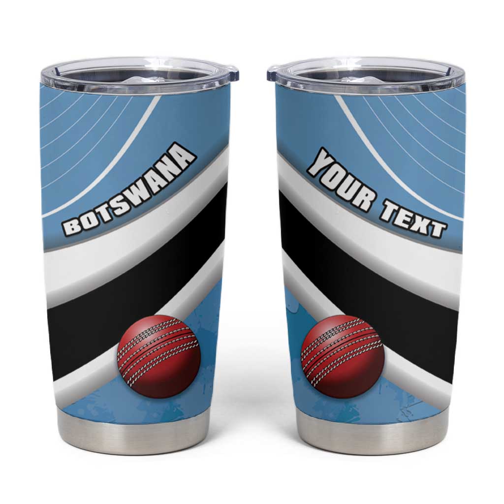 Custom Botswana Cricket Tumbler Cup Go Champions Baggy Blues LT15
