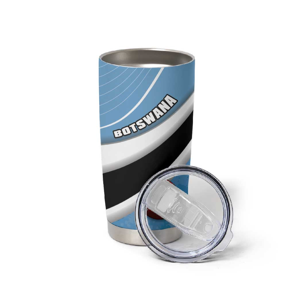 Custom Botswana Cricket Tumbler Cup Go Champions Baggy Blues LT15