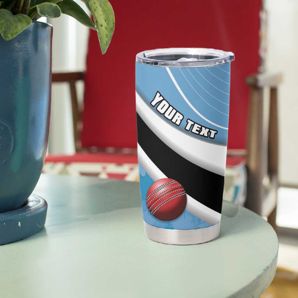 Custom Botswana Cricket Tumbler Cup Go Champions Baggy Blues LT15