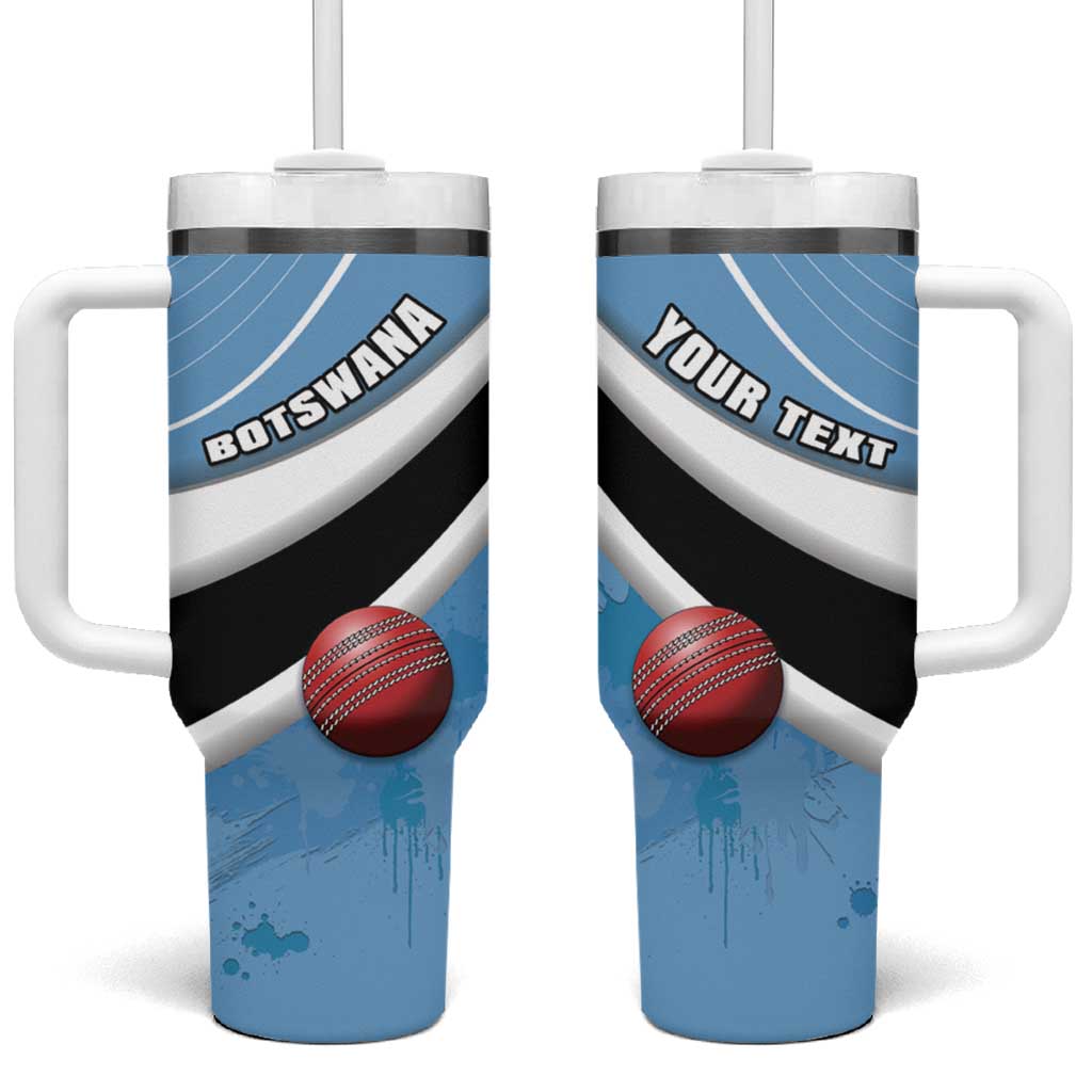 Custom Botswana Cricket Tumbler With Handle Go Champions Baggy Blues LT15