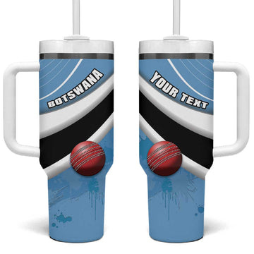 Custom Botswana Cricket Tumbler With Handle Go Champions Baggy Blues LT15