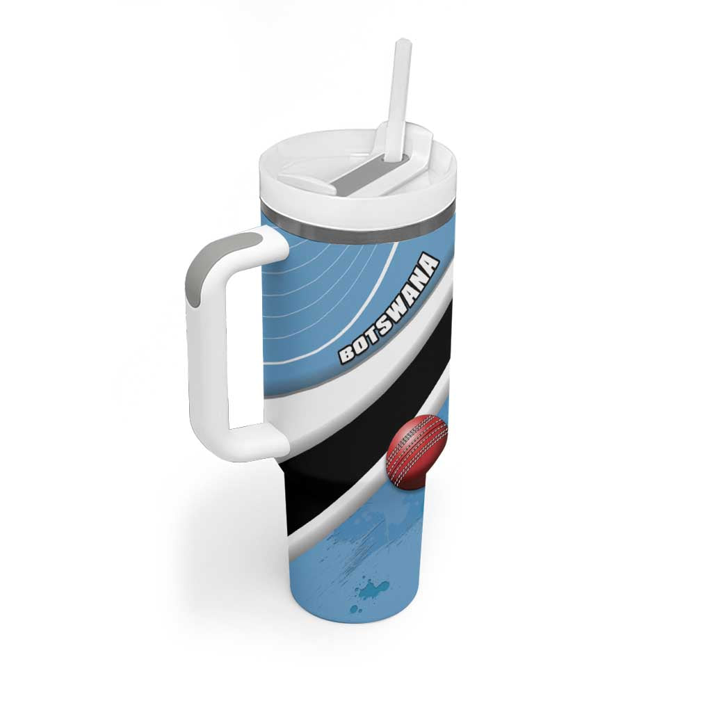 Custom Botswana Cricket Tumbler With Handle Go Champions Baggy Blues LT15