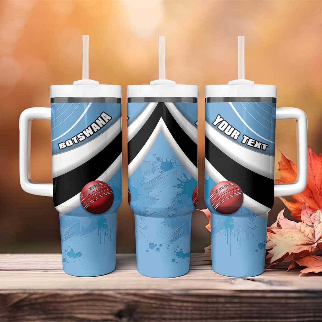 Custom Botswana Cricket Tumbler With Handle Go Champions Baggy Blues LT15