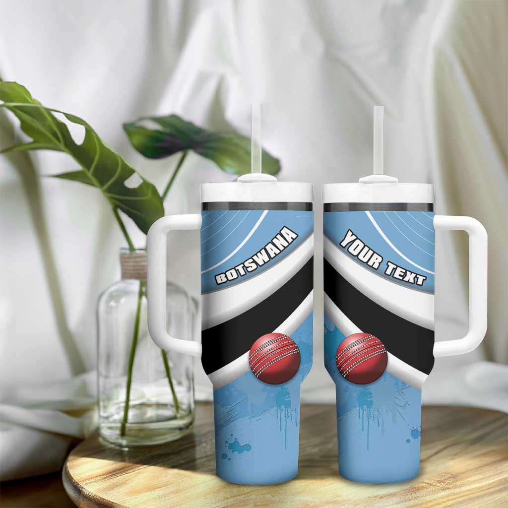 Custom Botswana Cricket Tumbler With Handle Go Champions Baggy Blues LT15