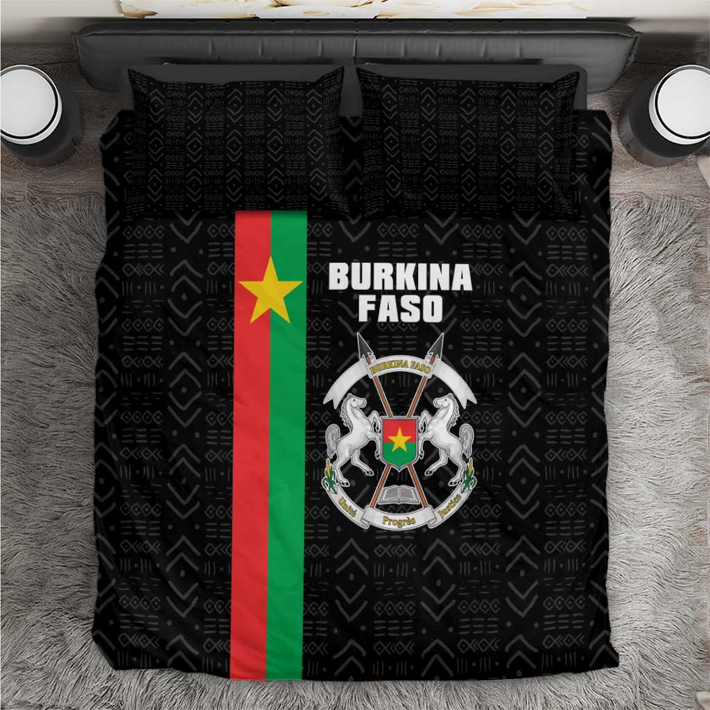 Burkina Faso Bedding Set Striped Black - Bogolan Pattern LT15