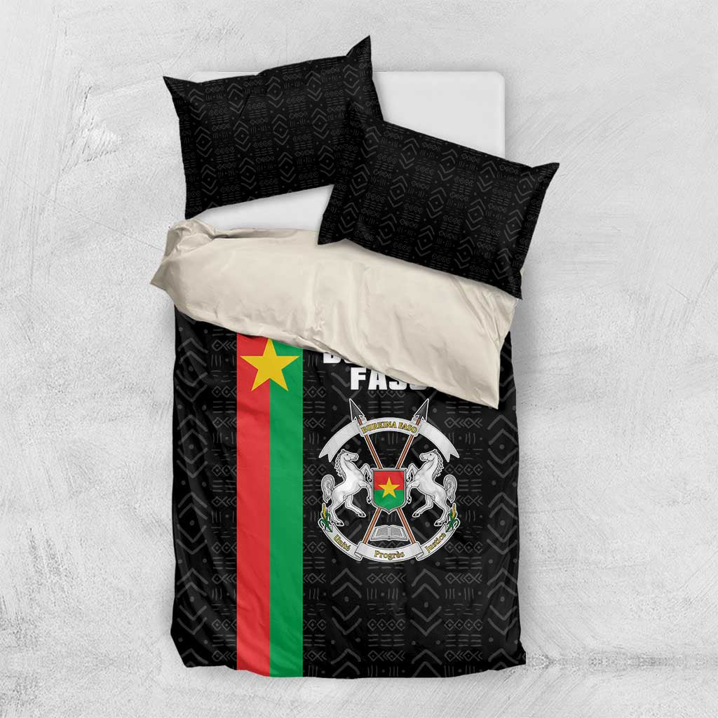 Burkina Faso Bedding Set Striped Black - Bogolan Pattern LT15