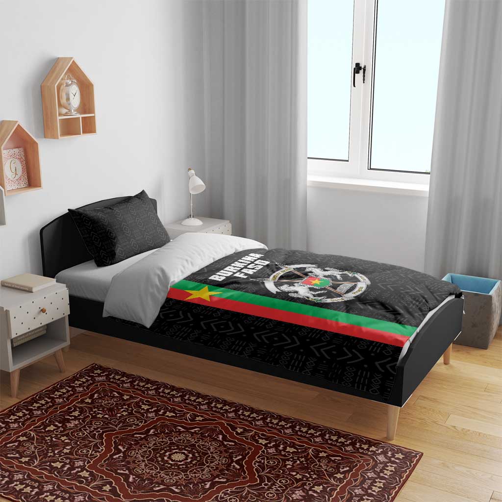 Burkina Faso Bedding Set Striped Black - Bogolan Pattern LT15