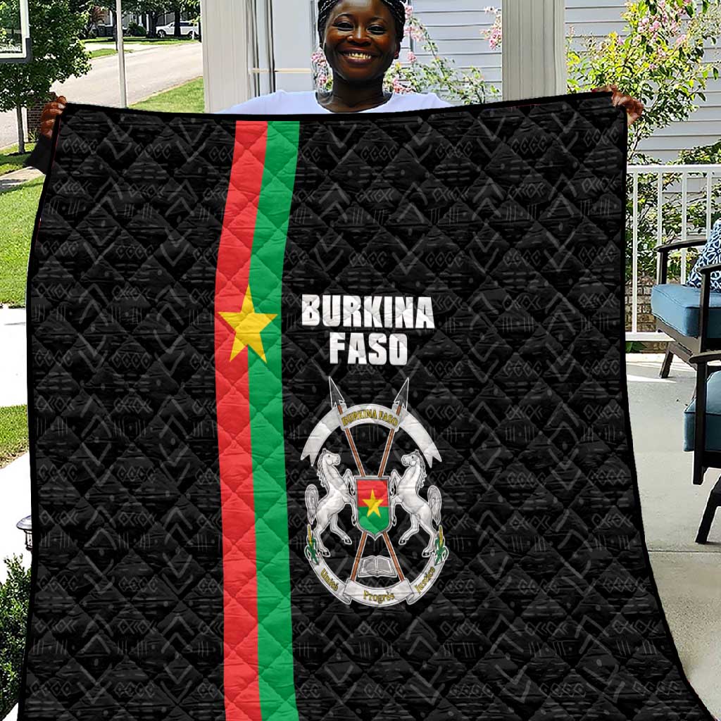 Burkina Faso Quilt Striped Black - Bogolan Pattern LT15