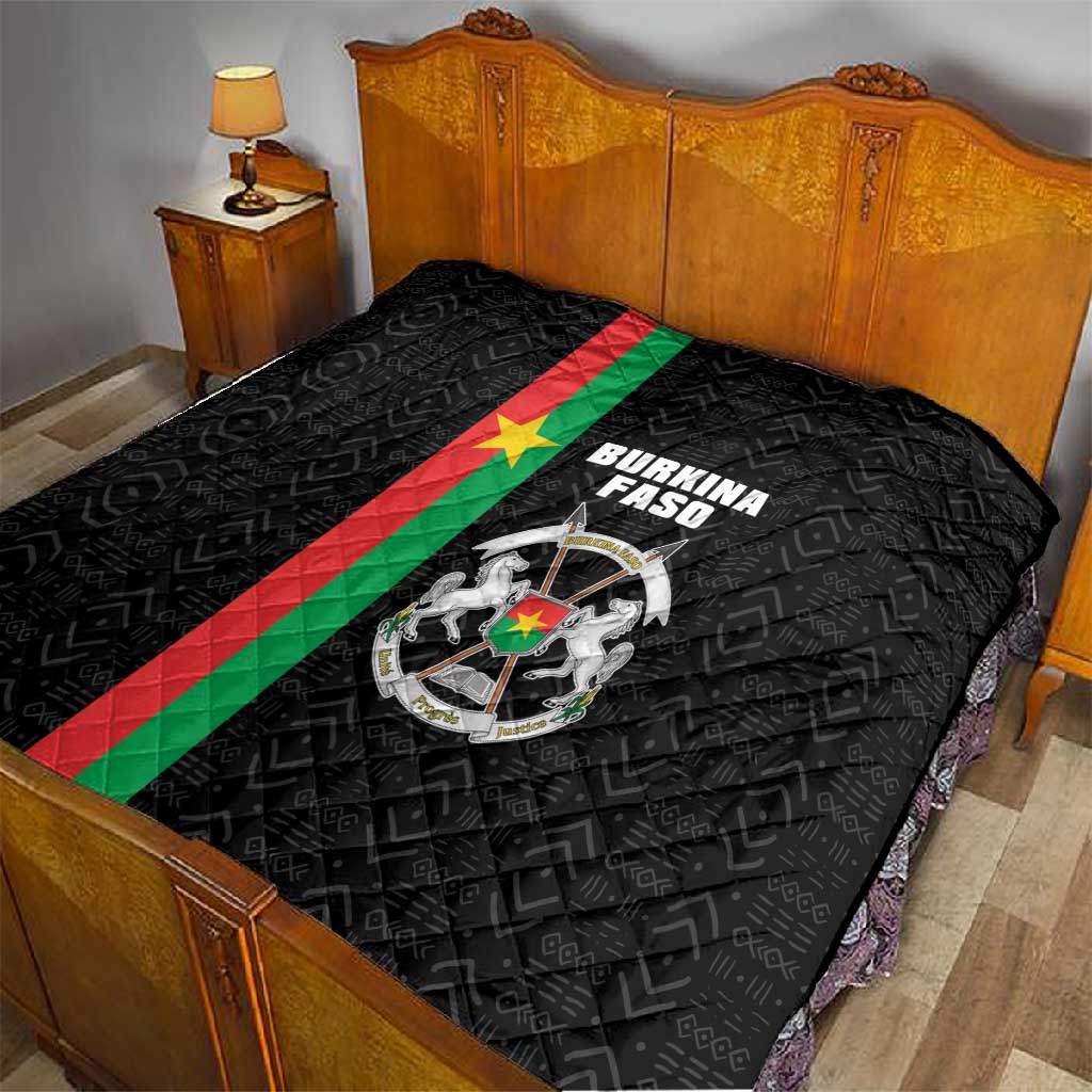 Burkina Faso Quilt Striped Black - Bogolan Pattern LT15