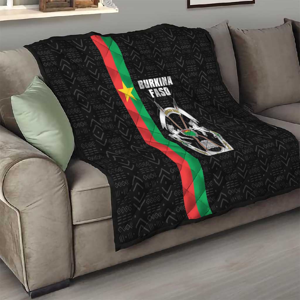 Burkina Faso Quilt Striped Black - Bogolan Pattern LT15