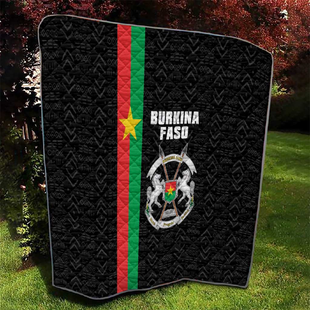Burkina Faso Quilt Striped Black - Bogolan Pattern LT15