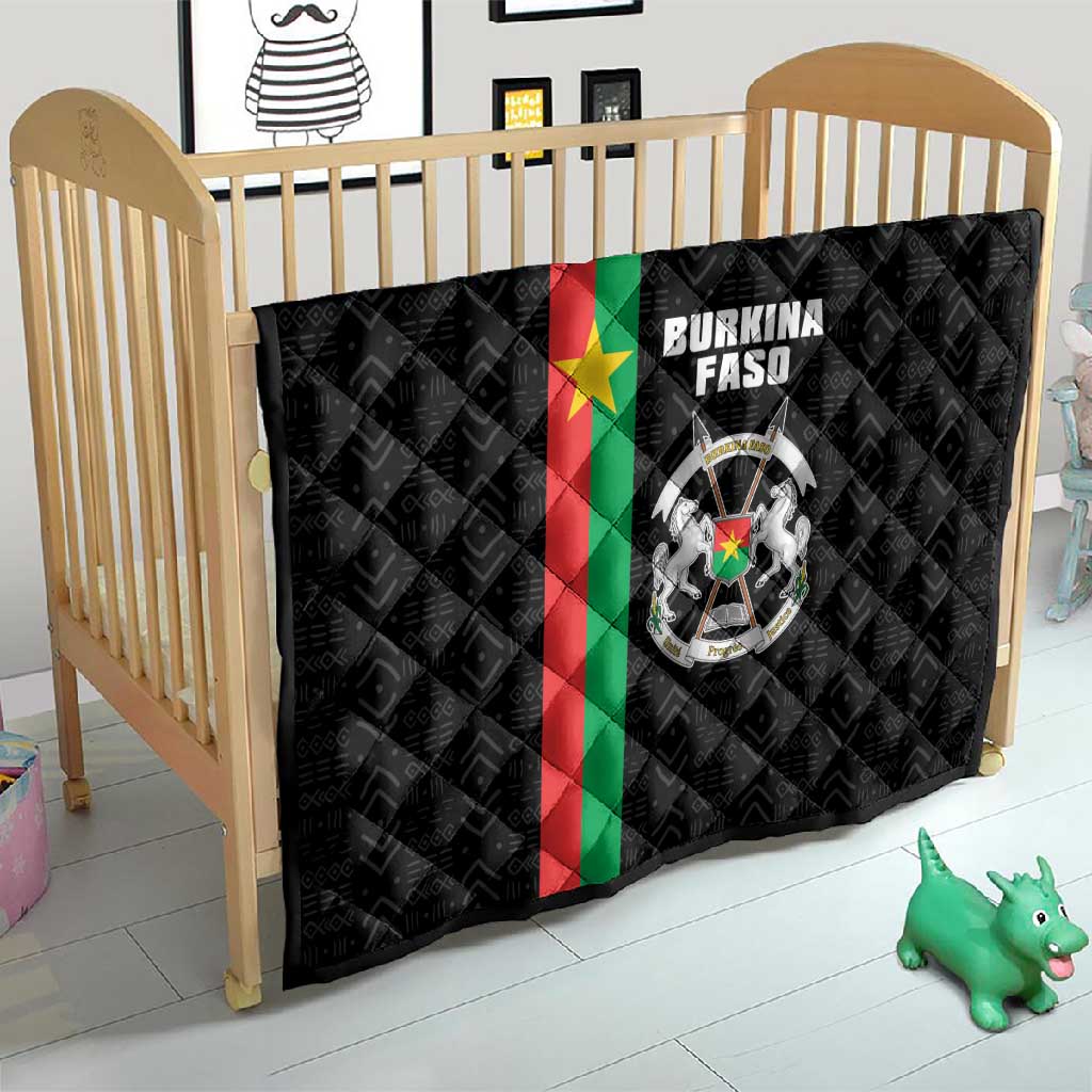 Burkina Faso Quilt Striped Black - Bogolan Pattern LT15