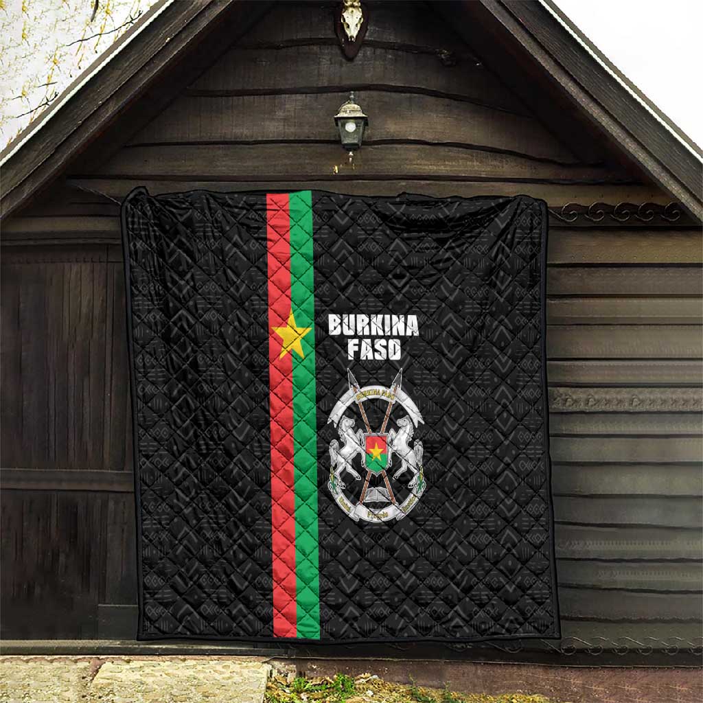 Burkina Faso Quilt Striped Black - Bogolan Pattern LT15