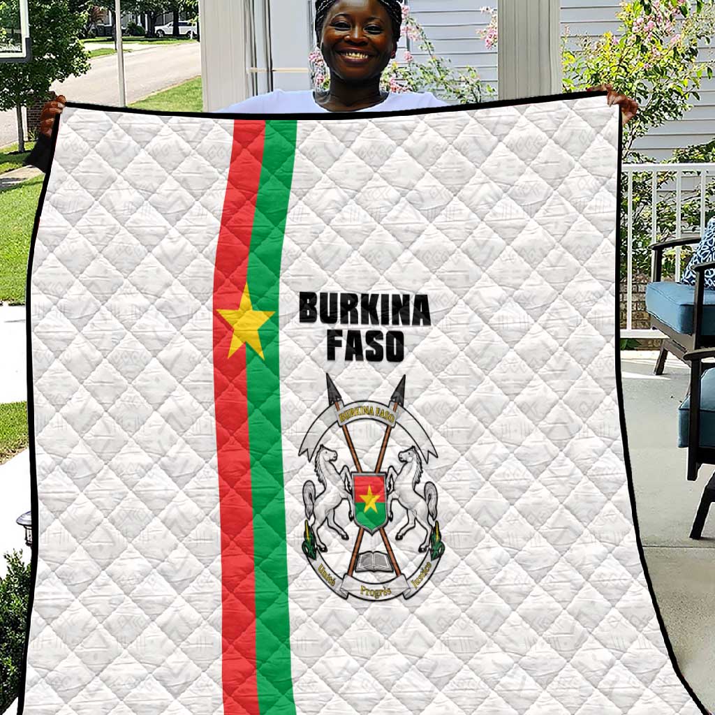 Burkina Faso Quilt Striped White - Bogolan Pattern LT15