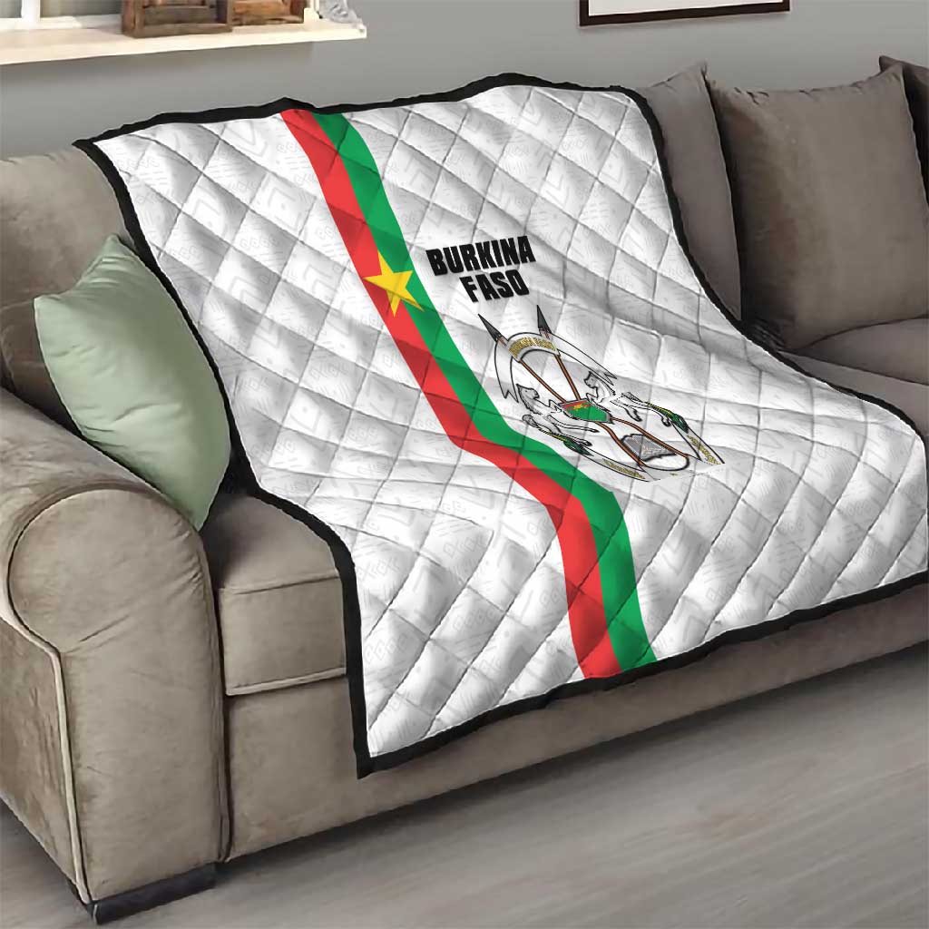Burkina Faso Quilt Striped White - Bogolan Pattern LT15