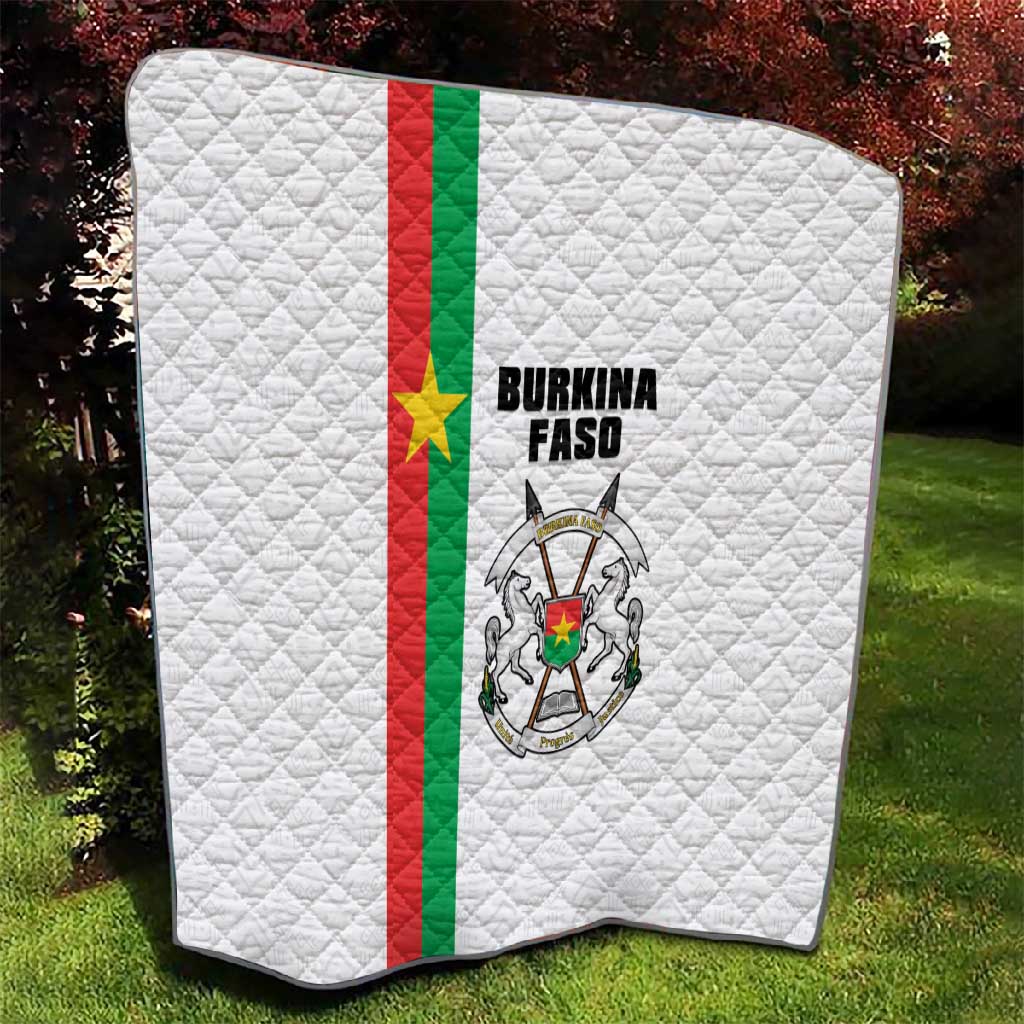 Burkina Faso Quilt Striped White - Bogolan Pattern LT15