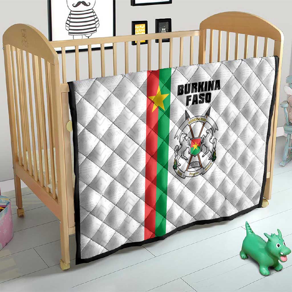 Burkina Faso Quilt Striped White - Bogolan Pattern LT15