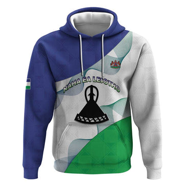 Personalized Lesotho Hoodie Coat Of Arms With Kente Pattern LT15