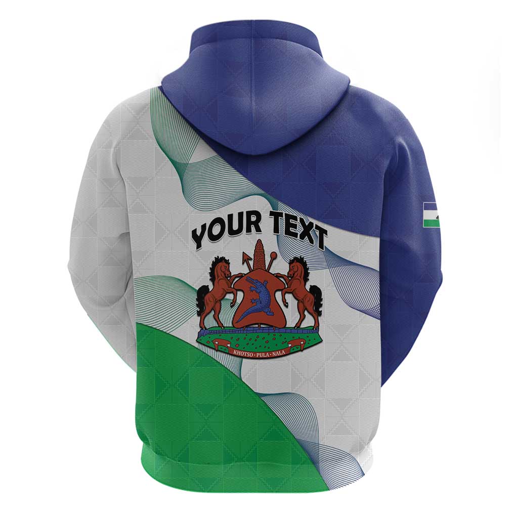 Personalized Lesotho Hoodie Coat Of Arms With Kente Pattern LT15