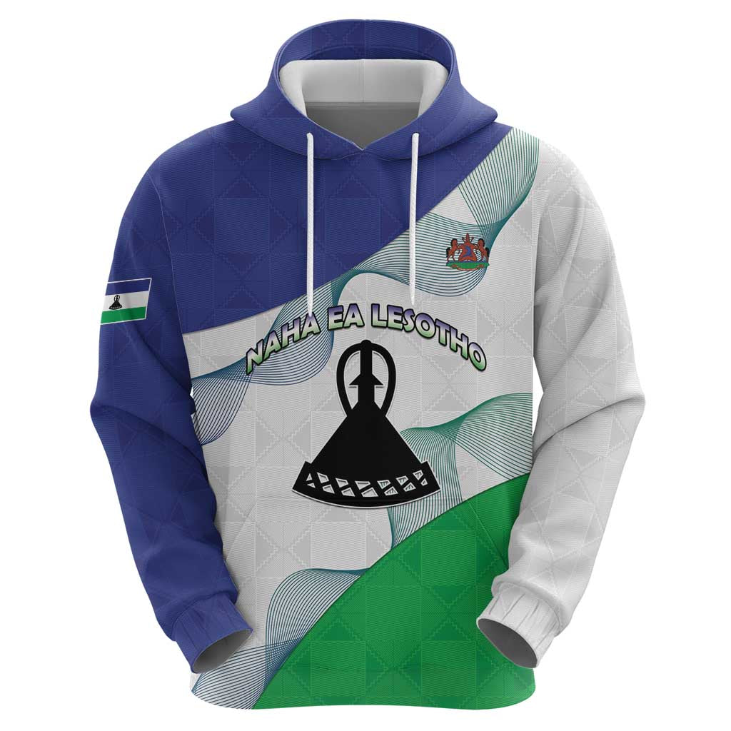 Personalized Lesotho Hoodie Coat Of Arms With Kente Pattern LT15