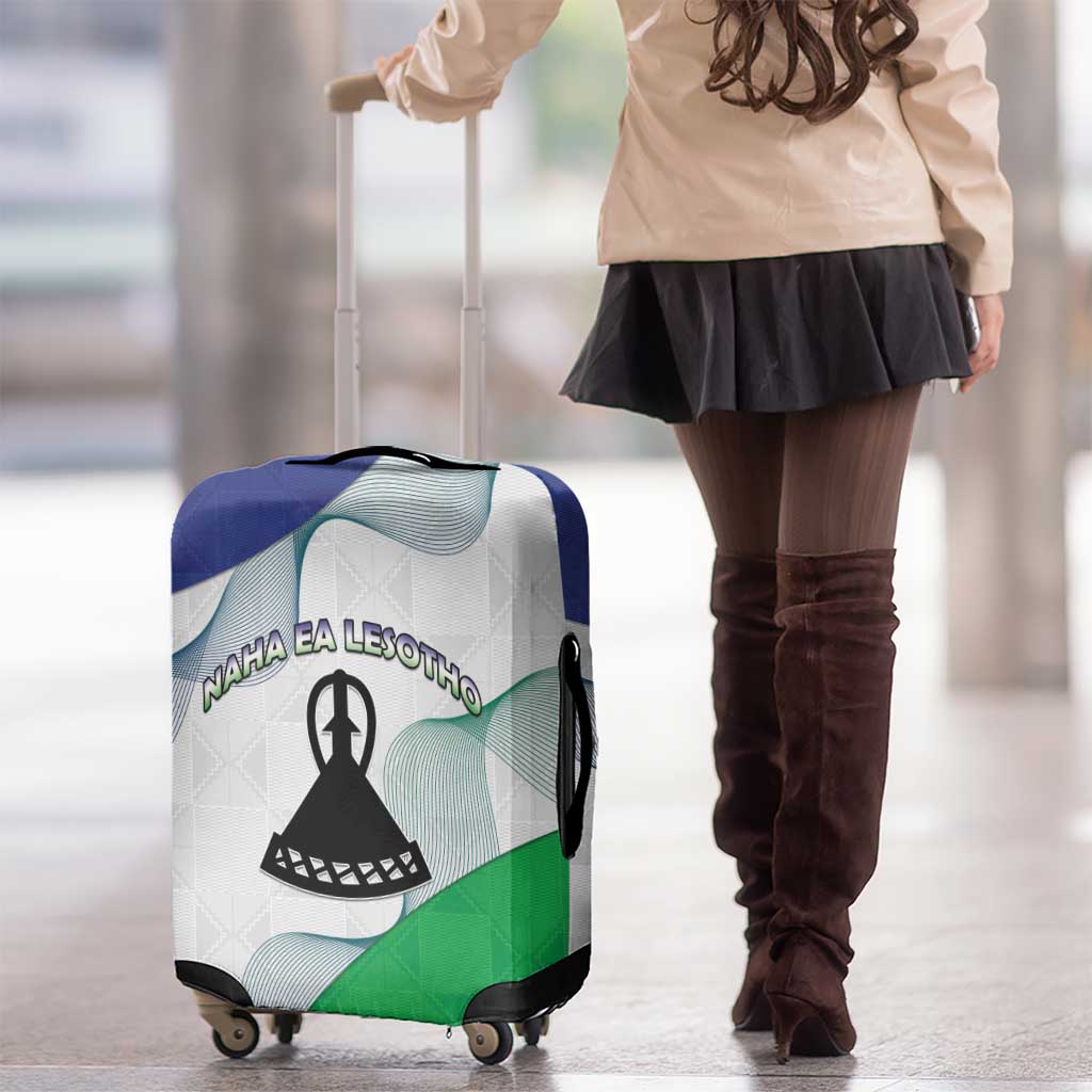 Lesotho Luggage Cover Coat Of Arms With Kente Pattern LT15