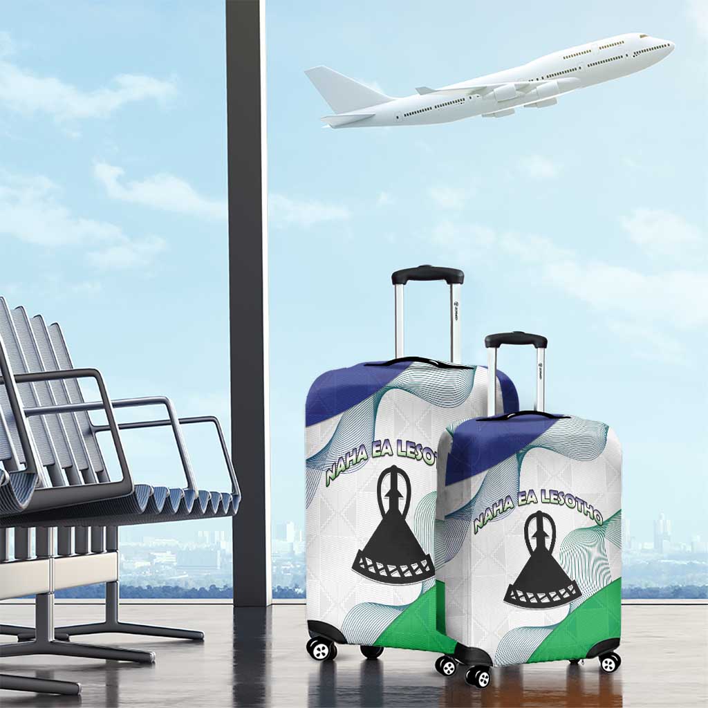 Lesotho Luggage Cover Coat Of Arms With Kente Pattern LT15