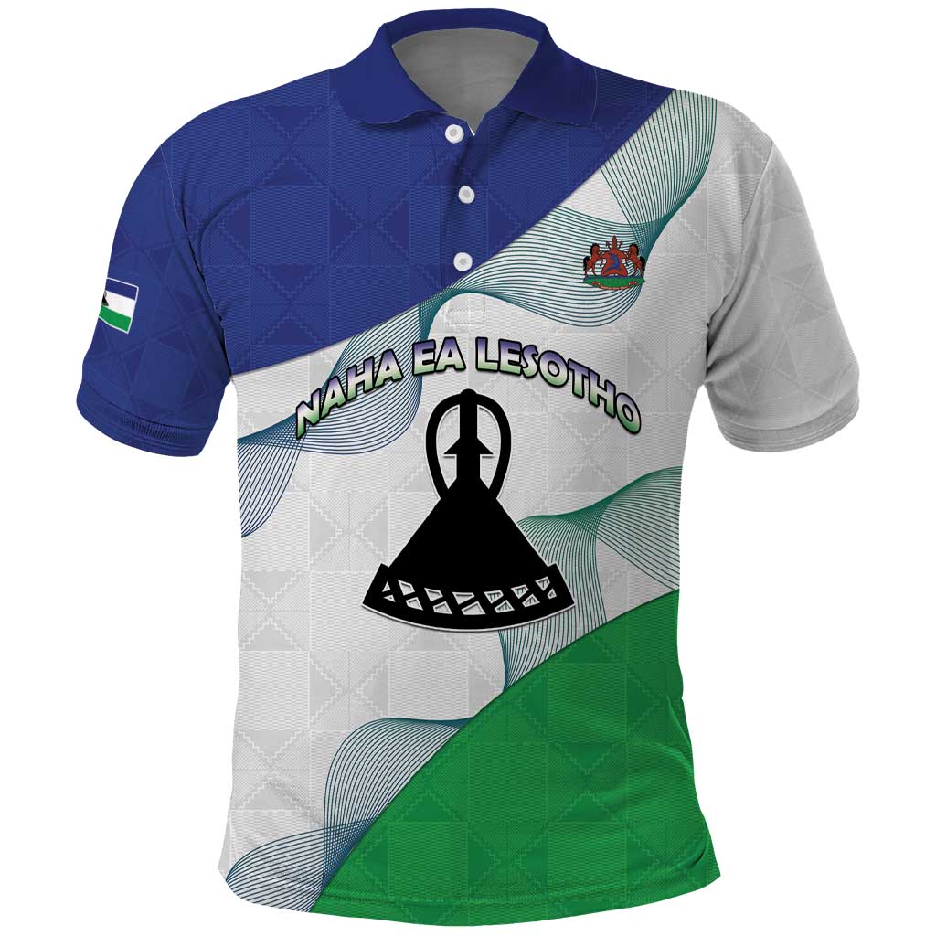 Personalized Lesotho Polo Shirt Coat Of Arms With Kente Pattern LT15
