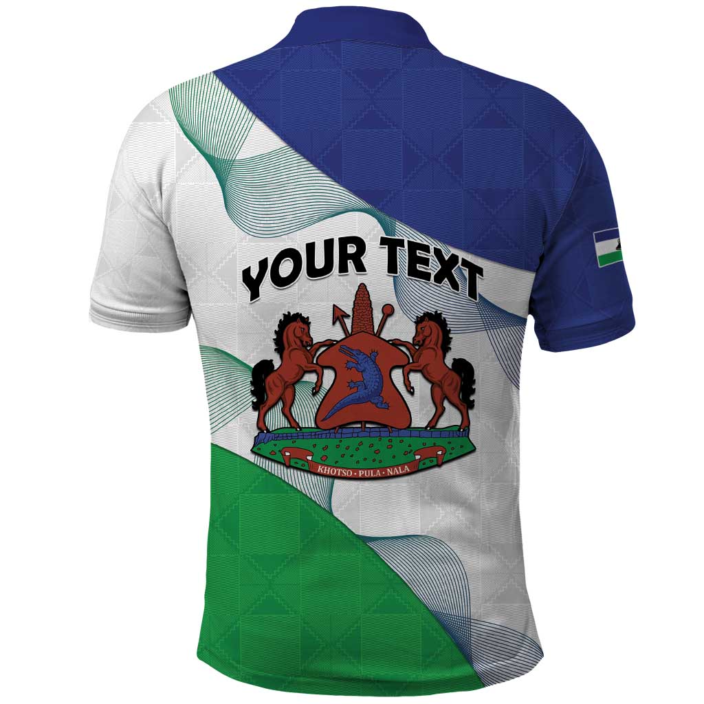 Personalized Lesotho Polo Shirt Coat Of Arms With Kente Pattern LT15