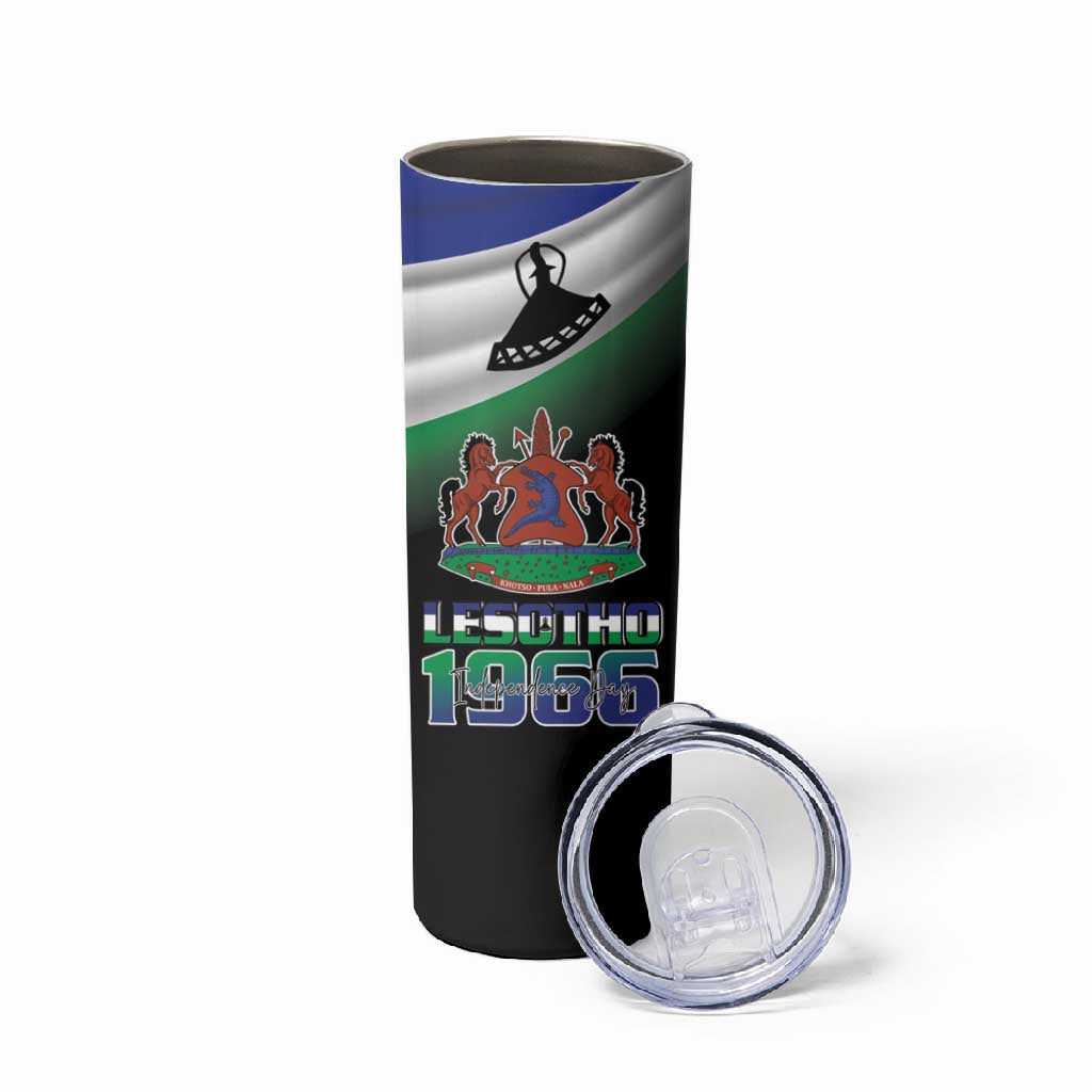 Happy Lesotho Independence Day Skinny Tumbler Khotso Pula Nala LT15