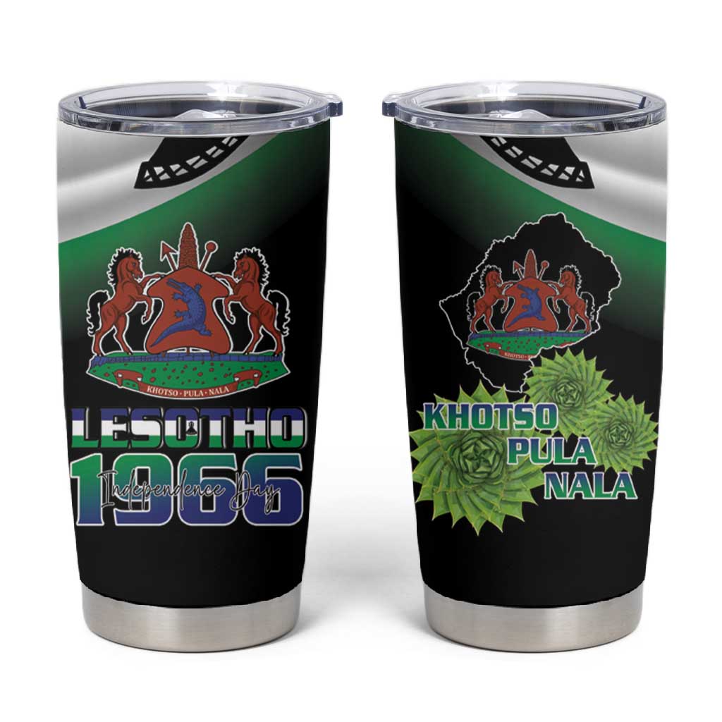 Happy Lesotho Independence Day Tumbler Cup Khotso Pula Nala LT15