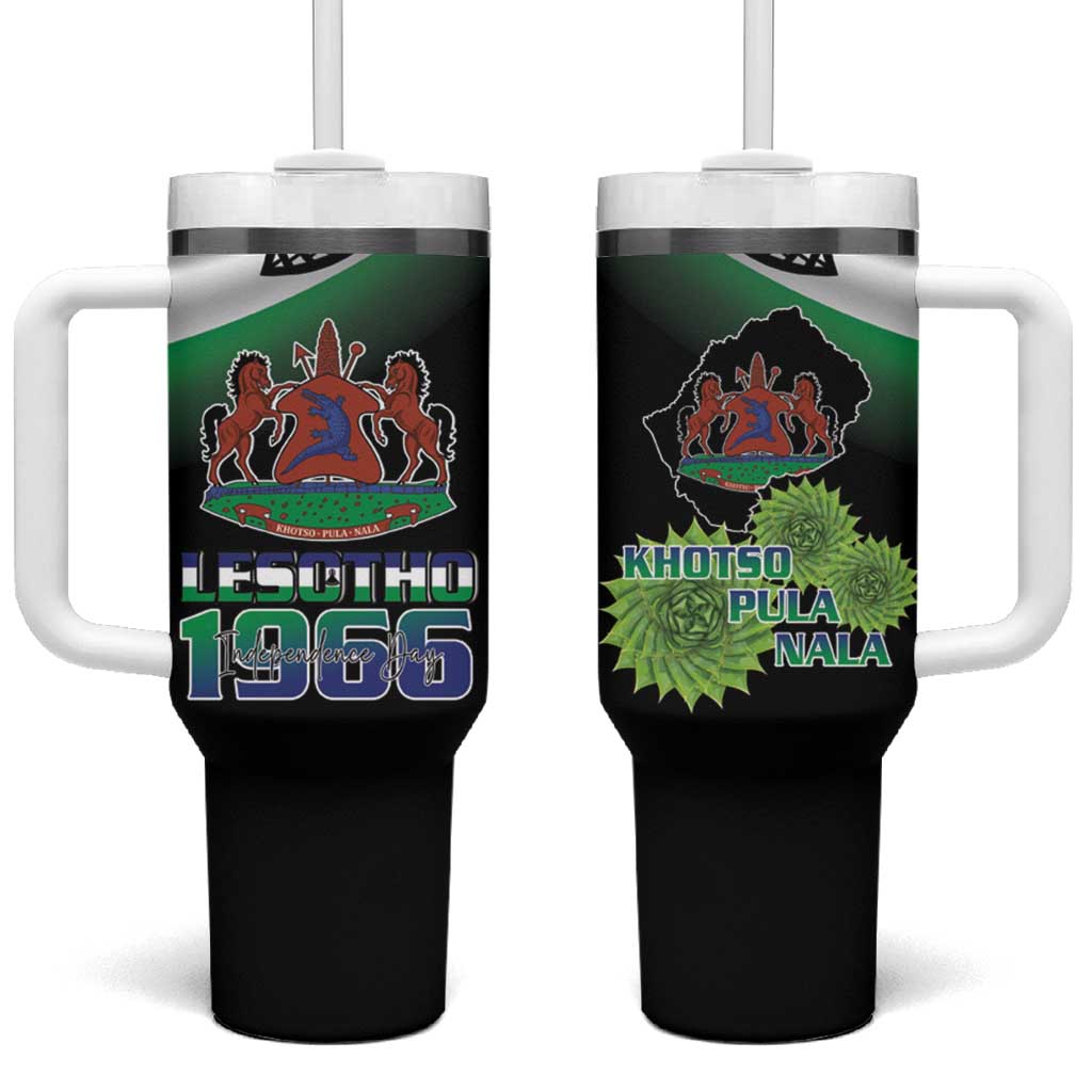 Happy Lesotho Independence Day Tumbler With Handle Khotso Pula Nala LT15
