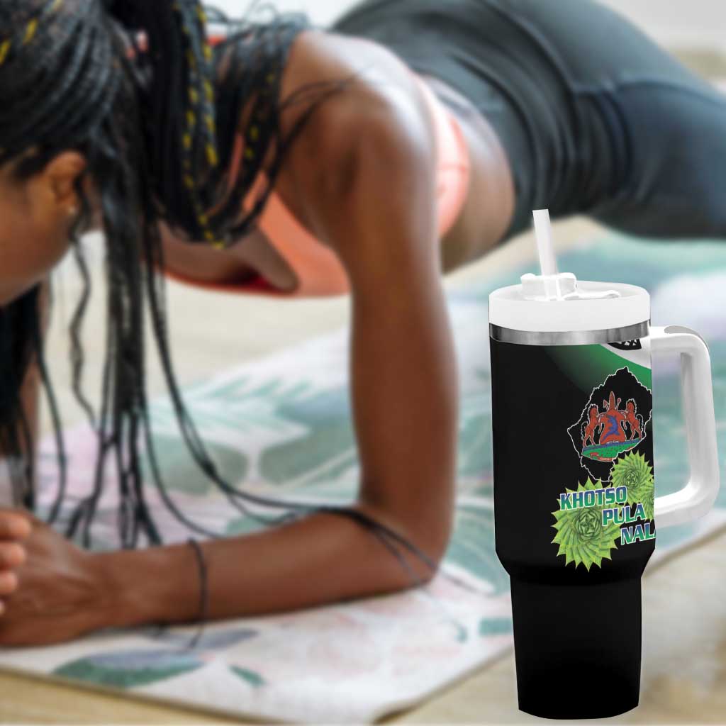 Happy Lesotho Independence Day Tumbler With Handle Khotso Pula Nala LT15