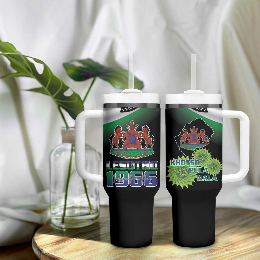 Happy Lesotho Independence Day Tumbler With Handle Khotso Pula Nala LT15
