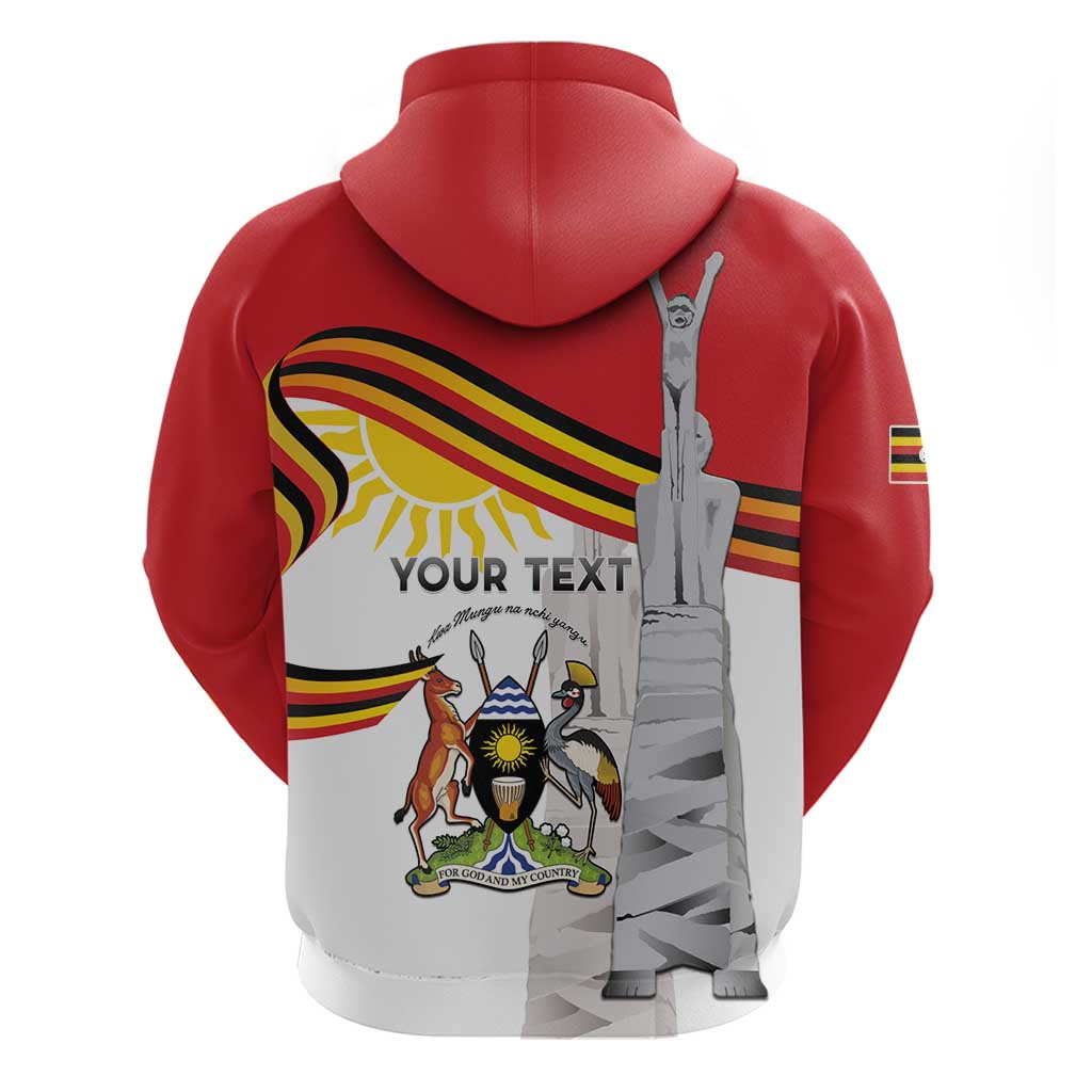 Personalized Uganda Independence Day Hoodie Independence Monument - Coat Of Arms LT15