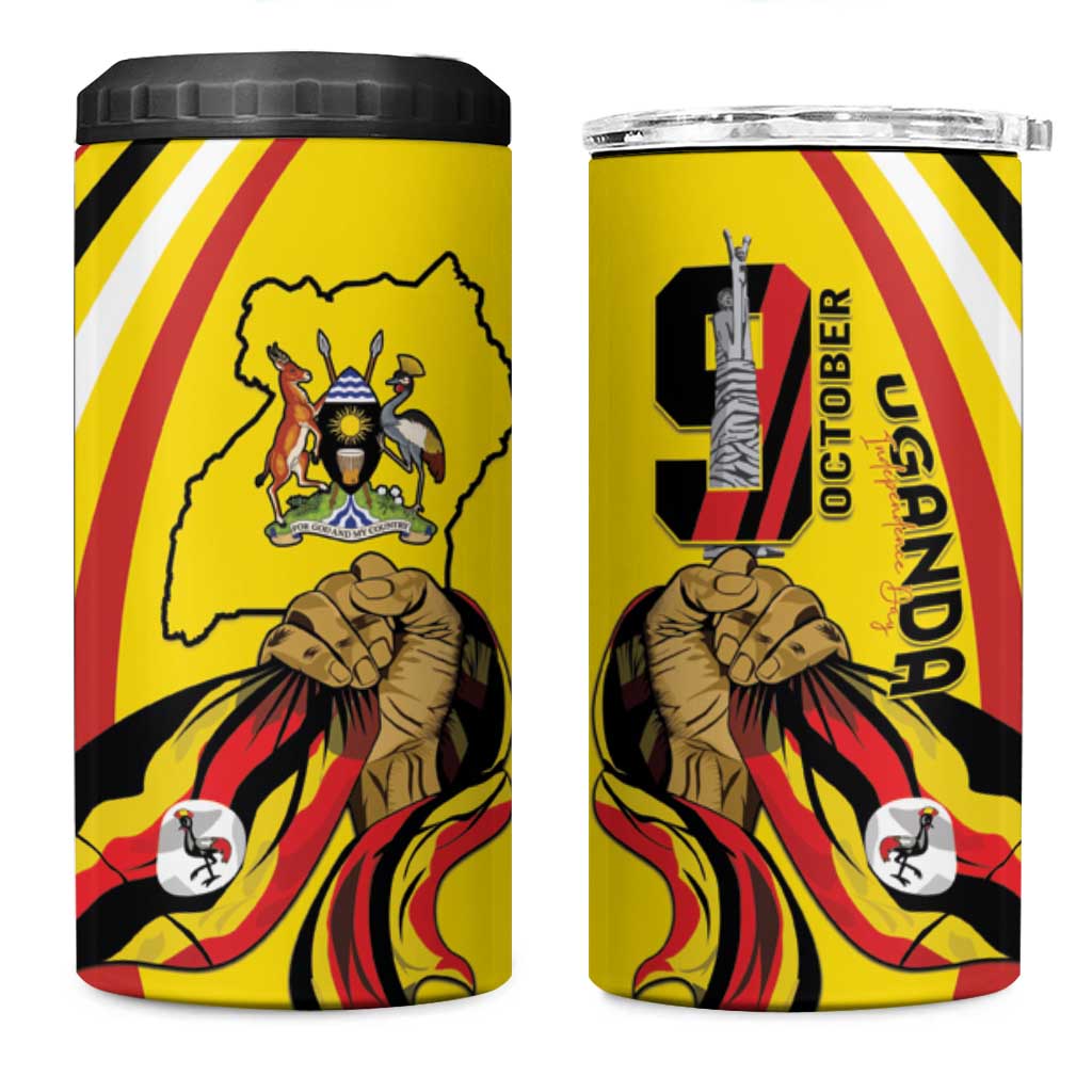 Jamhuri ya Uganda 4 in 1 Can Cooler Tumbler Happy Independence Day LT15