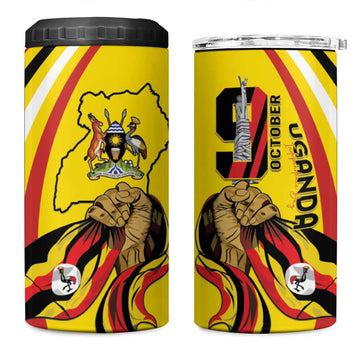 Jamhuri ya Uganda 4 in 1 Can Cooler Tumbler Happy Independence Day LT15