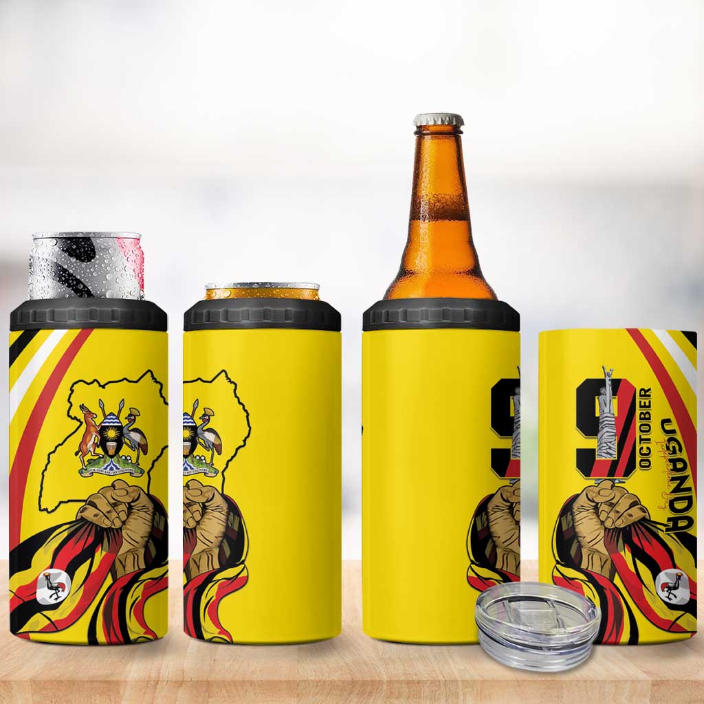 Jamhuri ya Uganda 4 in 1 Can Cooler Tumbler Happy Independence Day LT15