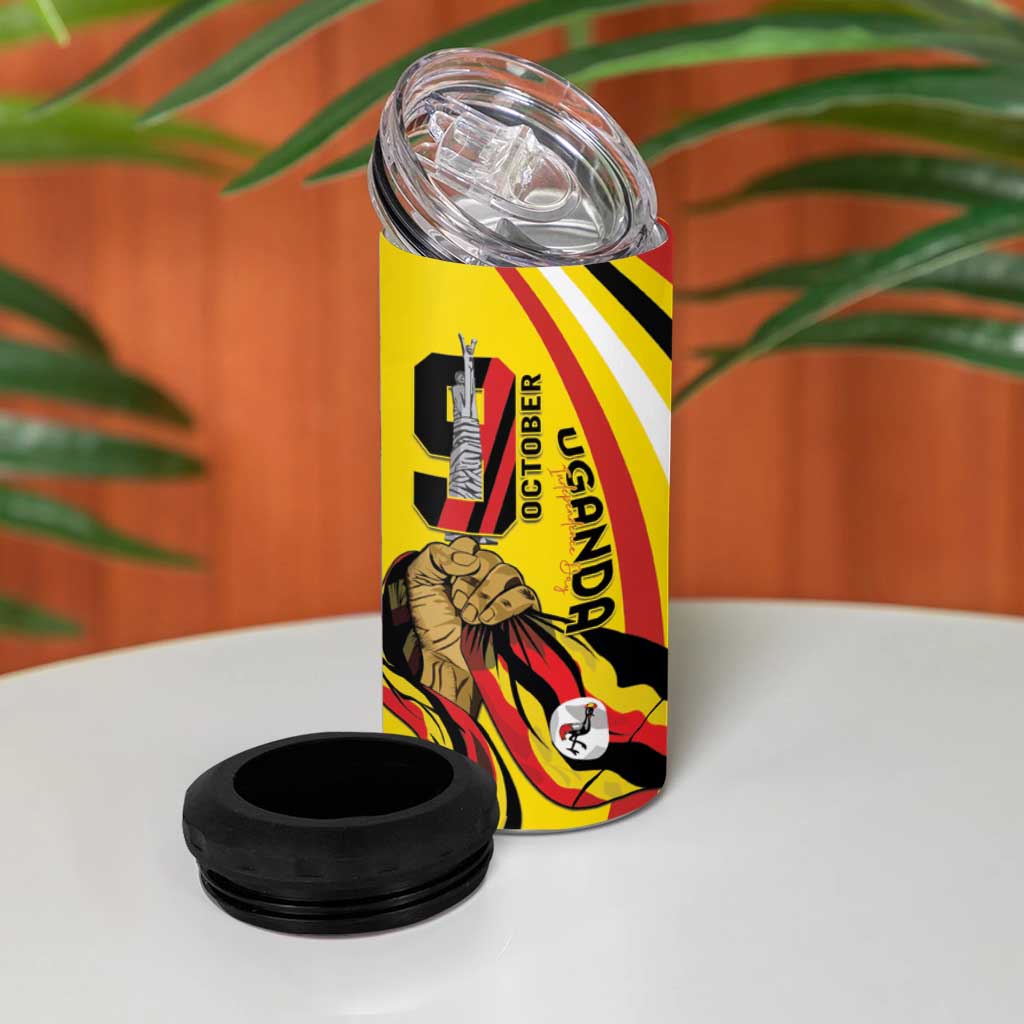 Jamhuri ya Uganda 4 in 1 Can Cooler Tumbler Happy Independence Day LT15
