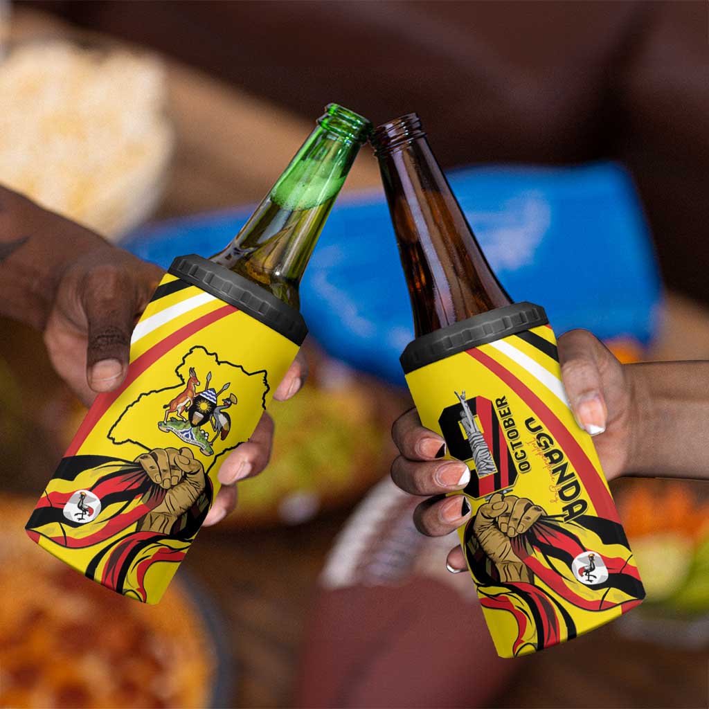 Jamhuri ya Uganda 4 in 1 Can Cooler Tumbler Happy Independence Day LT15