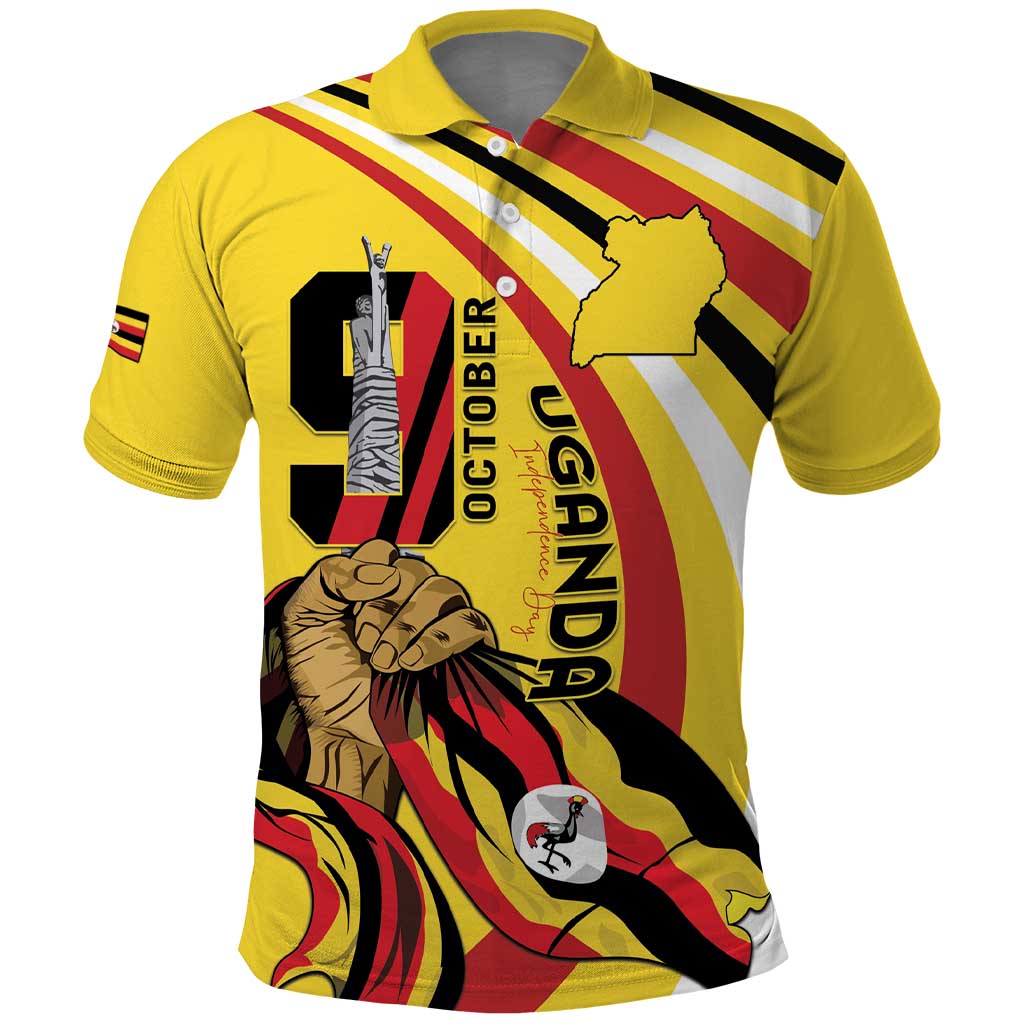 Uganda Polo Shirt 63rd Anniversary Of Independence LT15
