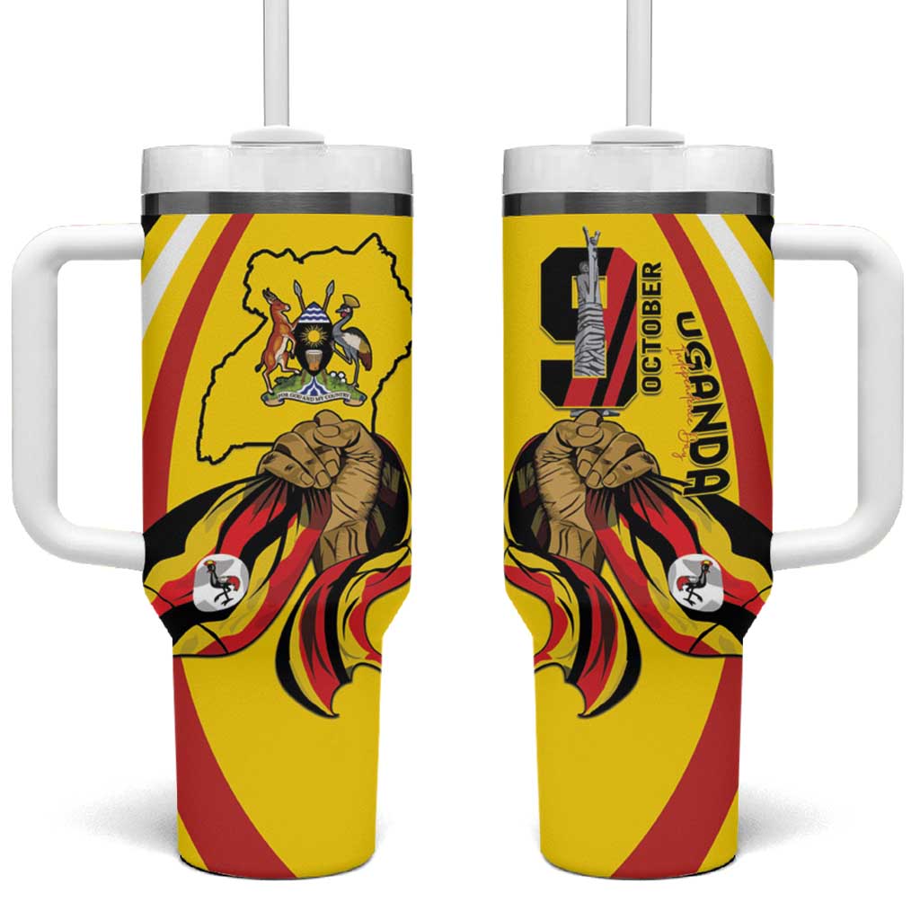 Jamhuri ya Uganda Tumbler With Handle Happy Independence Day LT15