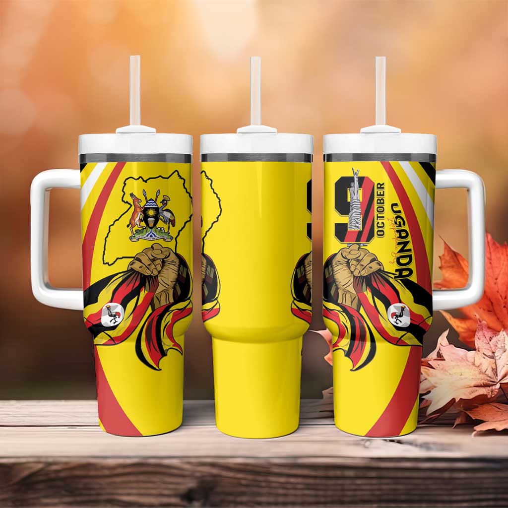 Jamhuri ya Uganda Tumbler With Handle Happy Independence Day LT15