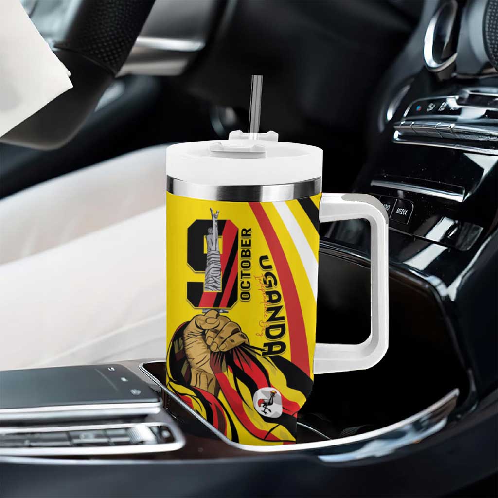 Jamhuri ya Uganda Tumbler With Handle Happy Independence Day LT15