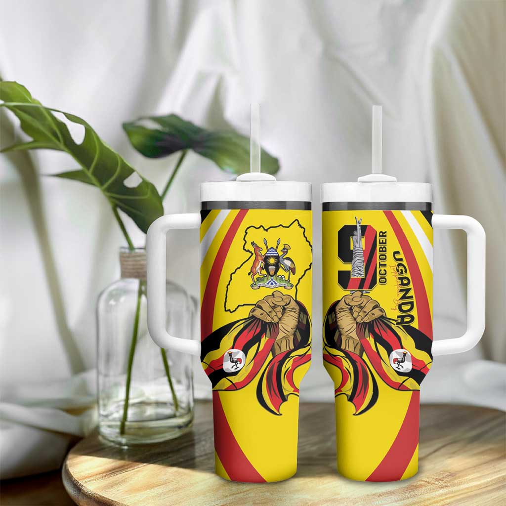 Jamhuri ya Uganda Tumbler With Handle Happy Independence Day LT15