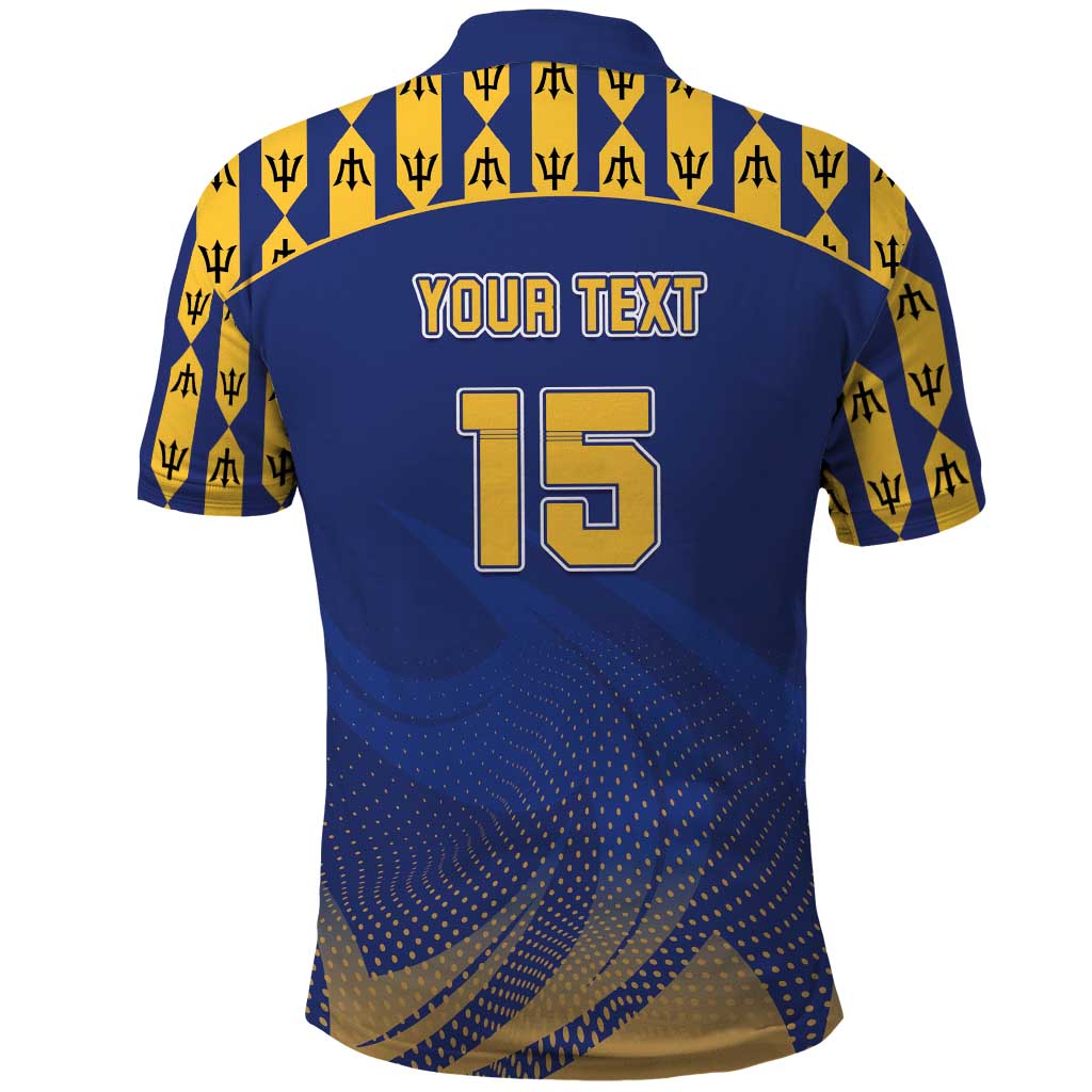 Custom Barbados Pride Cricket Polo Shirt Dwarf Poinciana Flower Sporty Style LT15