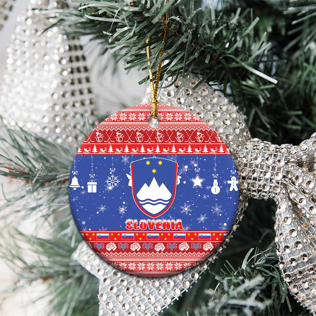 Slovenia Christmas Ceramic Ornament Coat Of Arms Vesel Bozic LT15